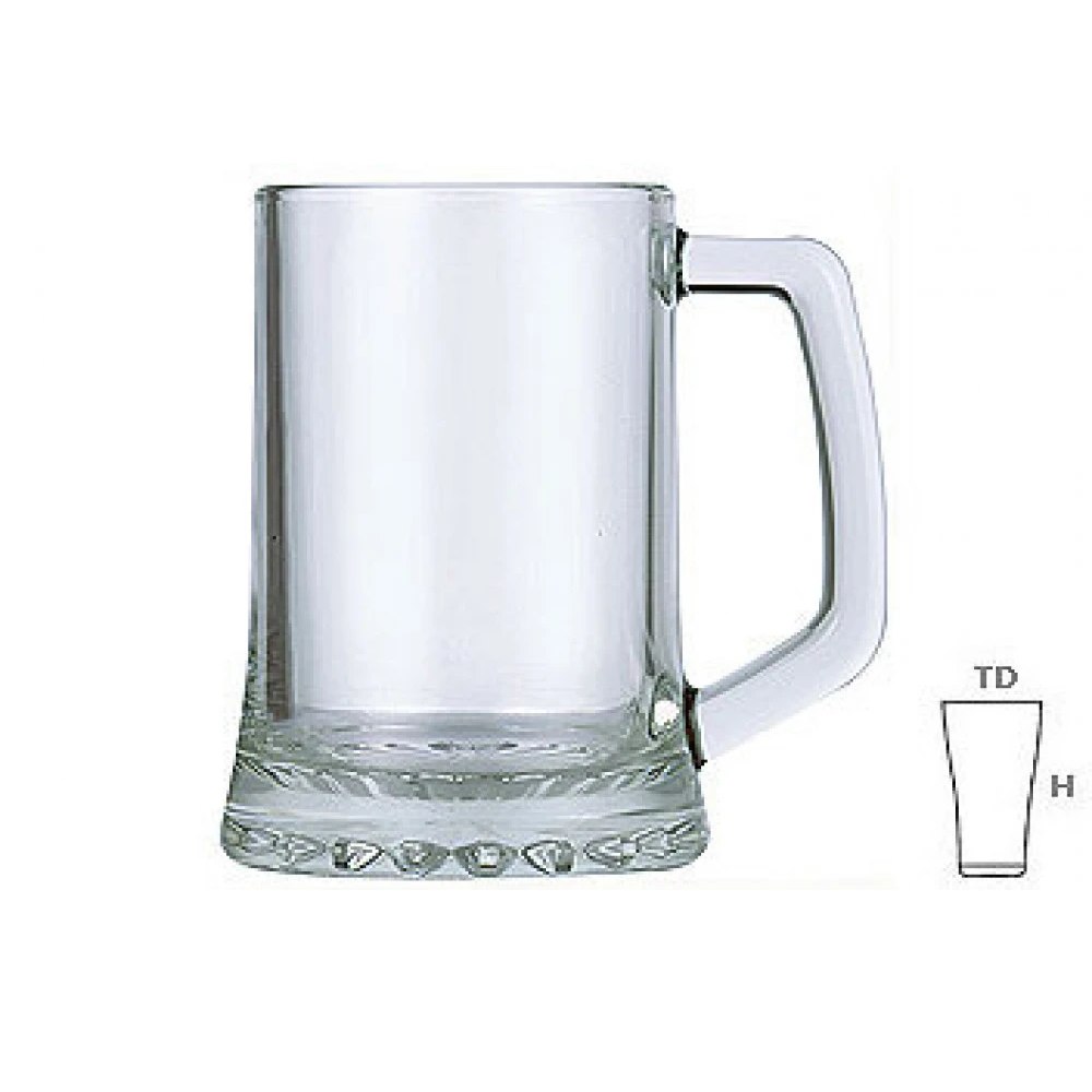 Lucky Thailand Glass Beer Mug Set Of 6